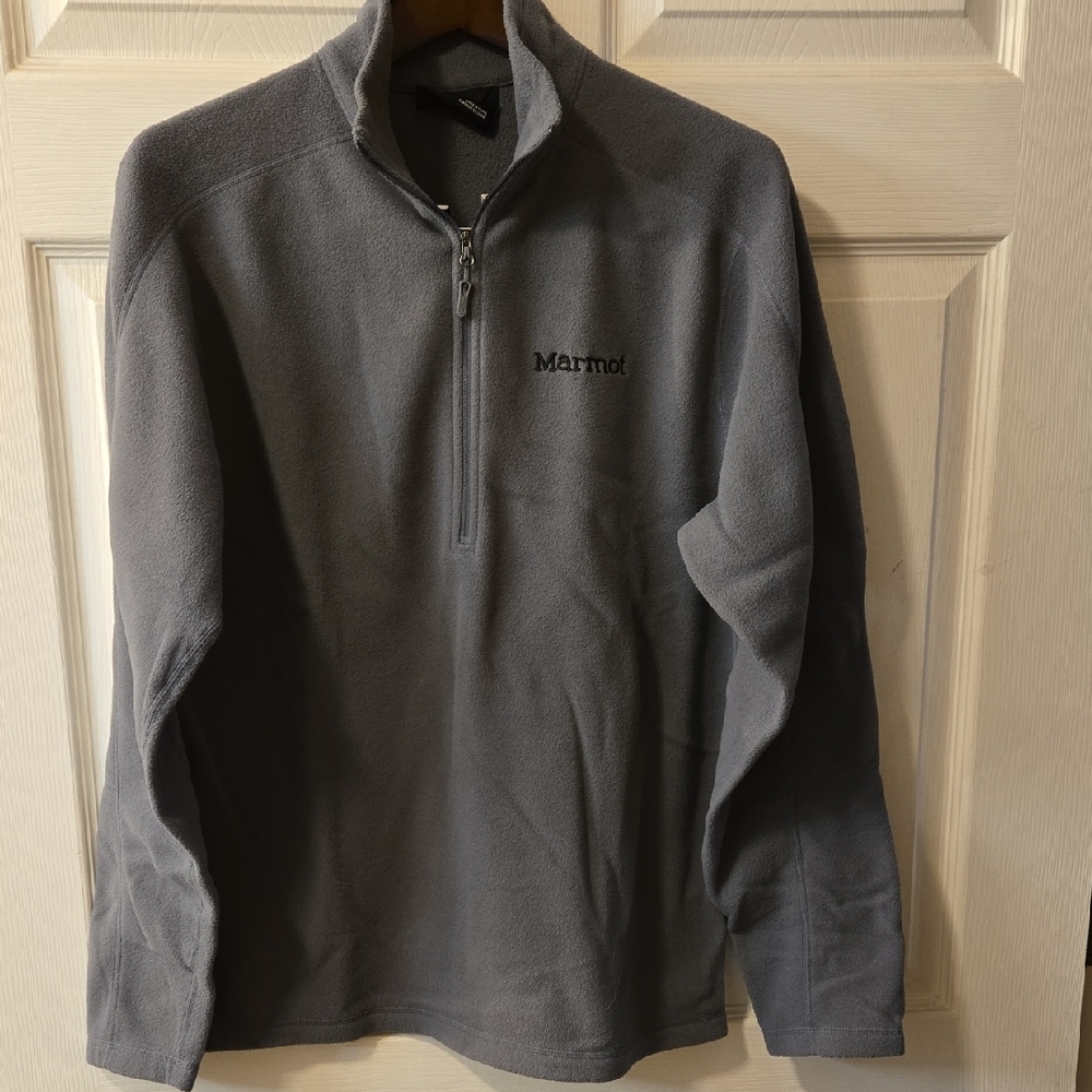 Marmot Men's Zip-Up Gray Quarterzip Fleece